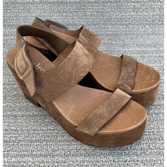 Pedro Garcia Shoes - PEDRO GARCIA Dune Platform Wedge Brown Leather Sandals Women's Size 7 US